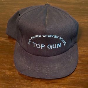 Vintage Top Gun Navy Fighter Weapons School Flatback Hat